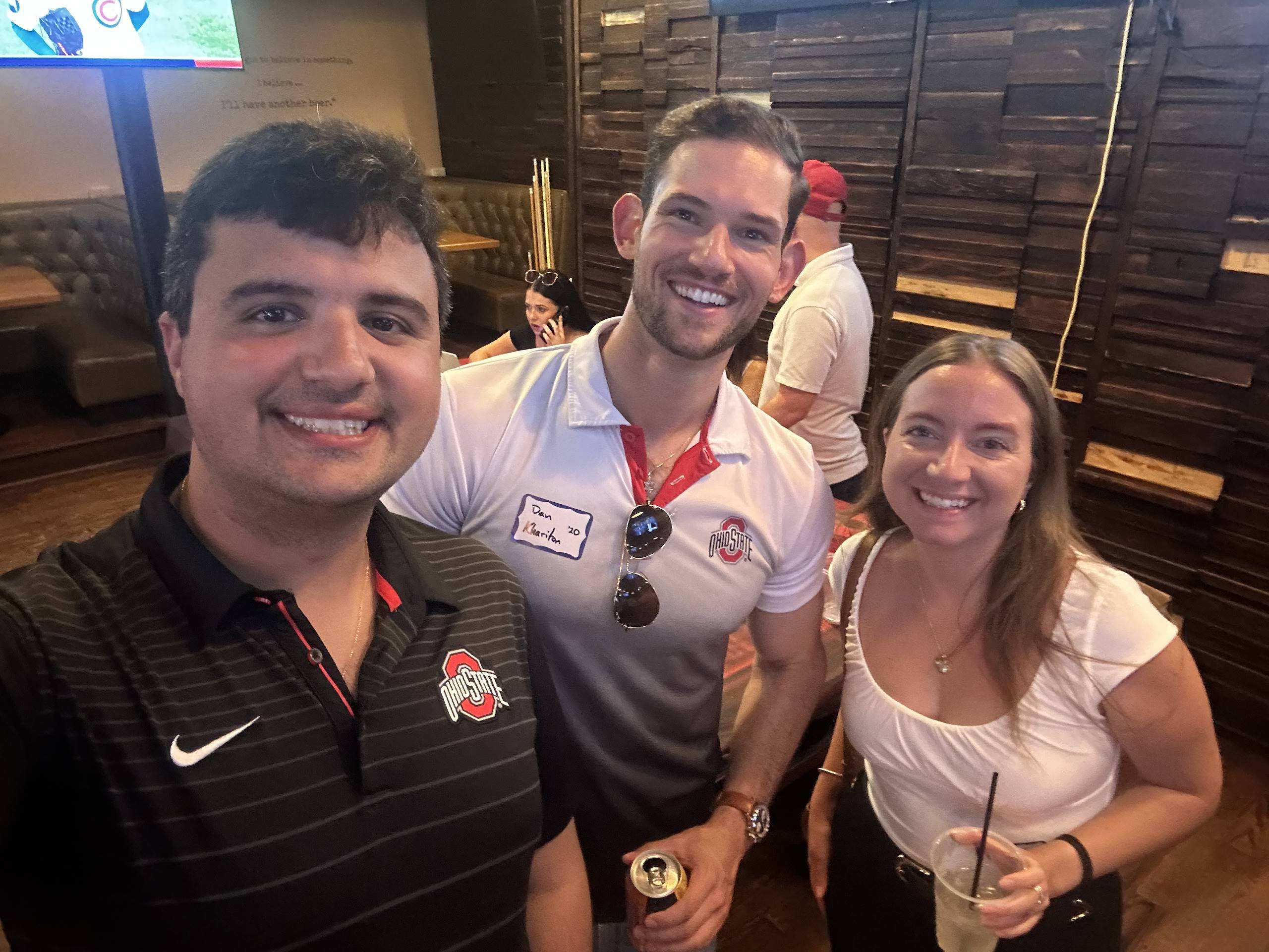 3 people at the Chicago summer social