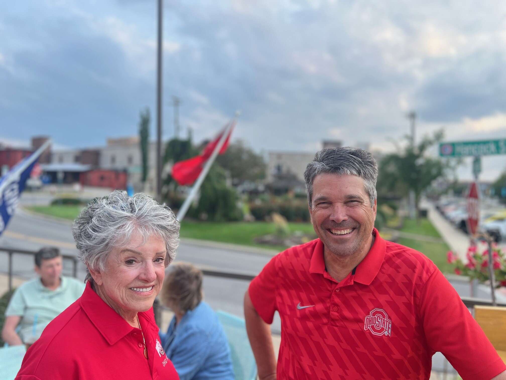 Two people at Erie County event