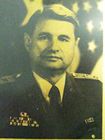 black and white photograph of LTG (Ret.) Fred Hissong, Jr., ’55