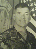 black and white photograph of COL (Ret.) G. Robert Harkins, ’65