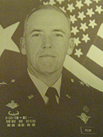 black and white photograph of MG Geoffrey D. Miller, ’71