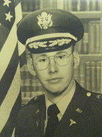 black and white photograph of COL (Ret.) George P. Pettit, M.D., ’65