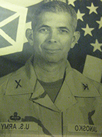 black and white photograph of COL Theodore J. Janosko, ’75