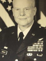black and white photograph of MG Richard J. Sherlock, ’78