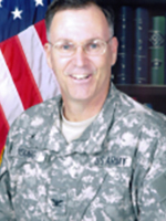 military portrait of Chaplain (COL, Ret) Jeffrey Young, ’75