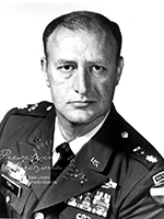 black and white portrait of COL. Garold Lee Tippin, ‘58