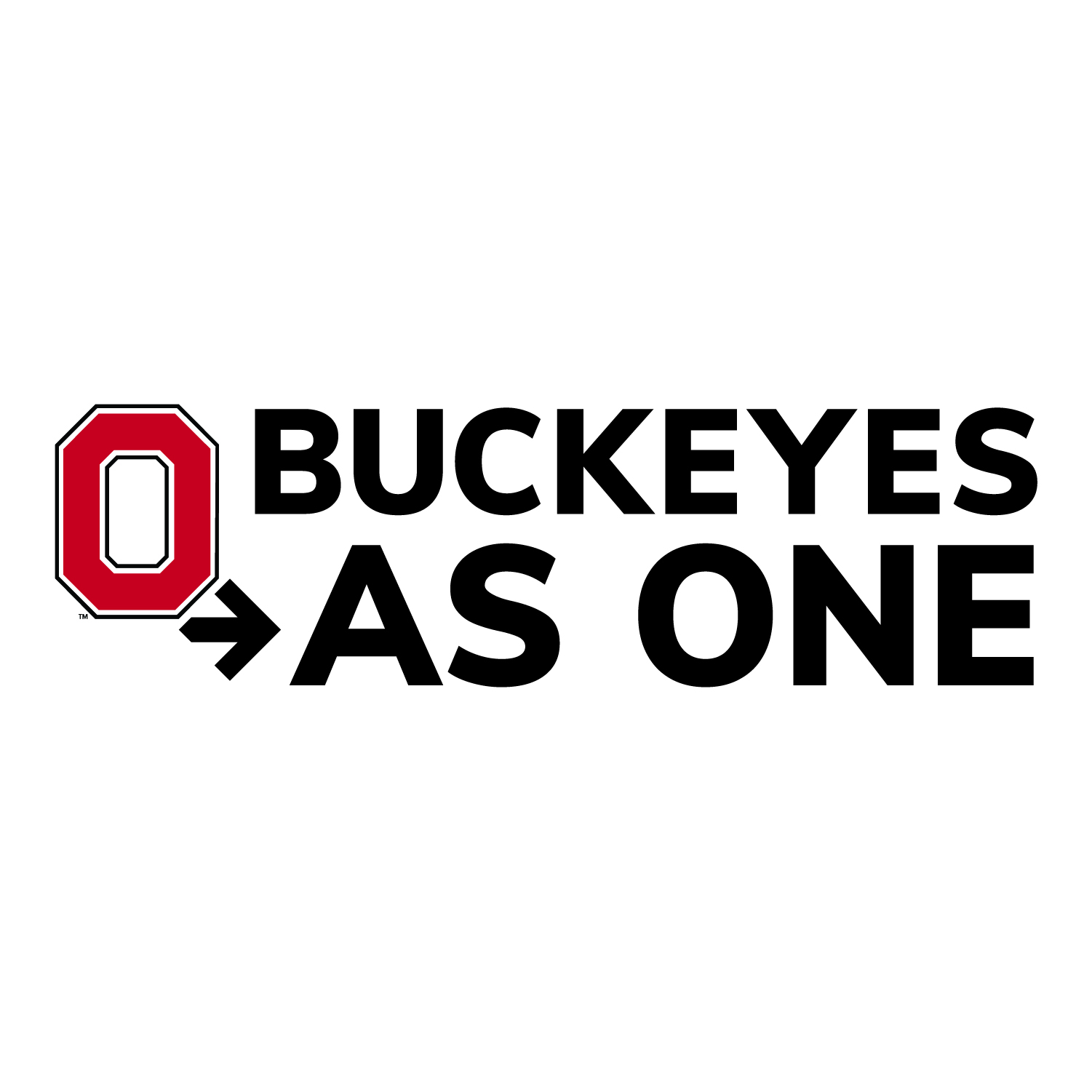 Buckeyes as one with a red block o