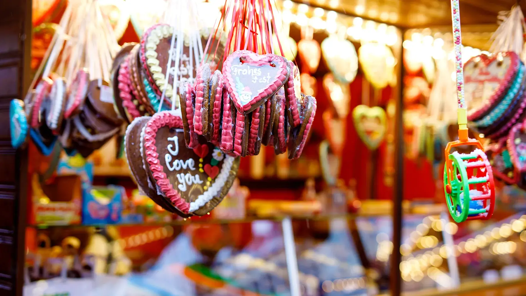 vendor stand at holiday market