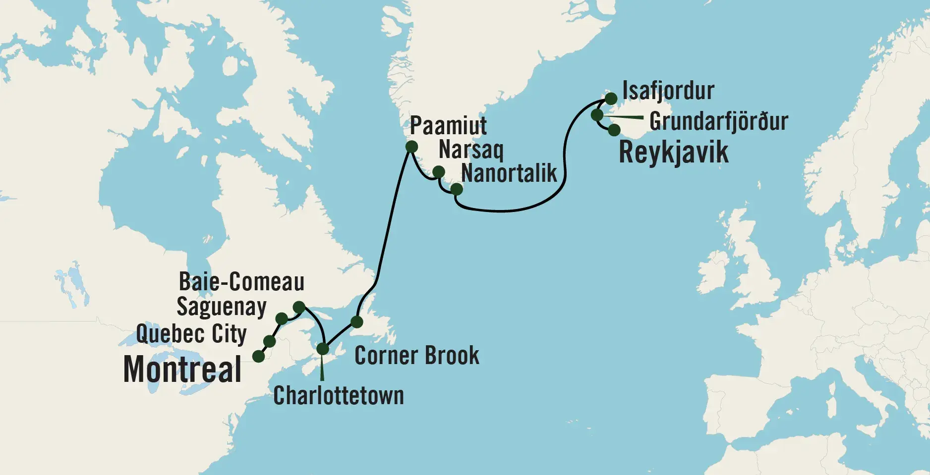 Map of Far North Explorer route