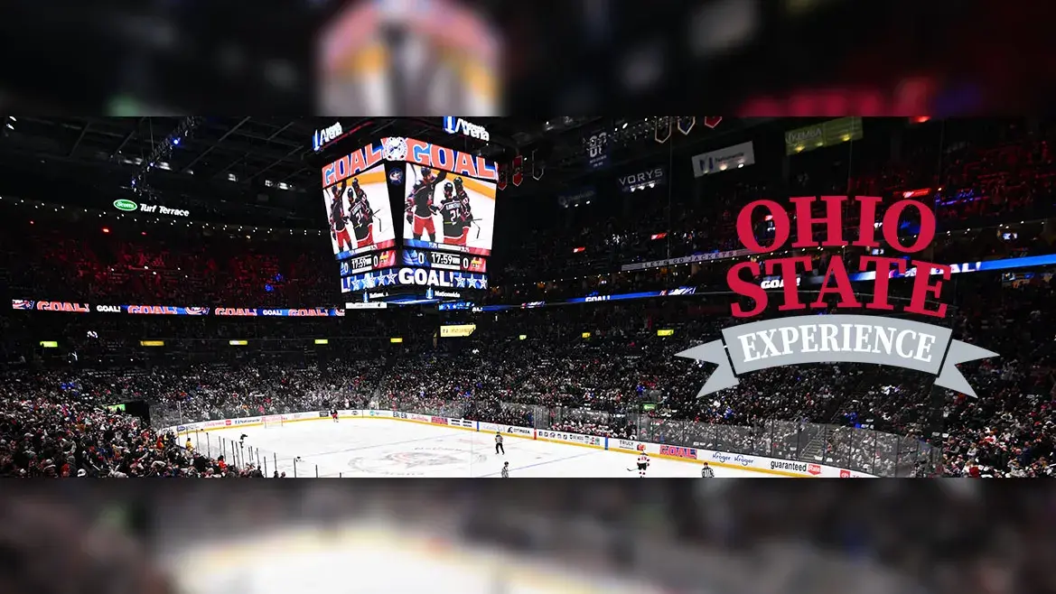 wide angle view of an ice rink