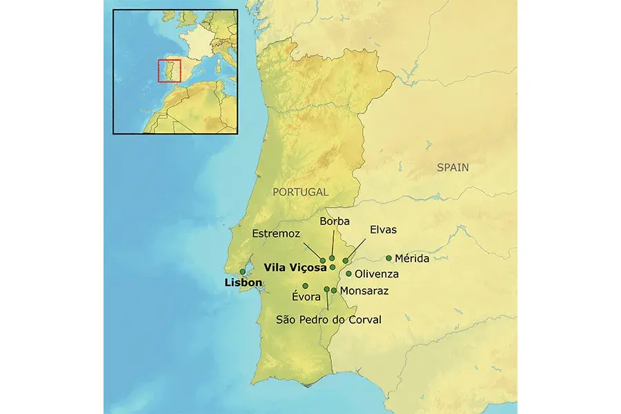 Map of Portugal tour