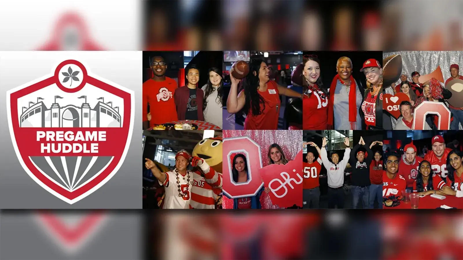 collage of people celebrating at a tailgate