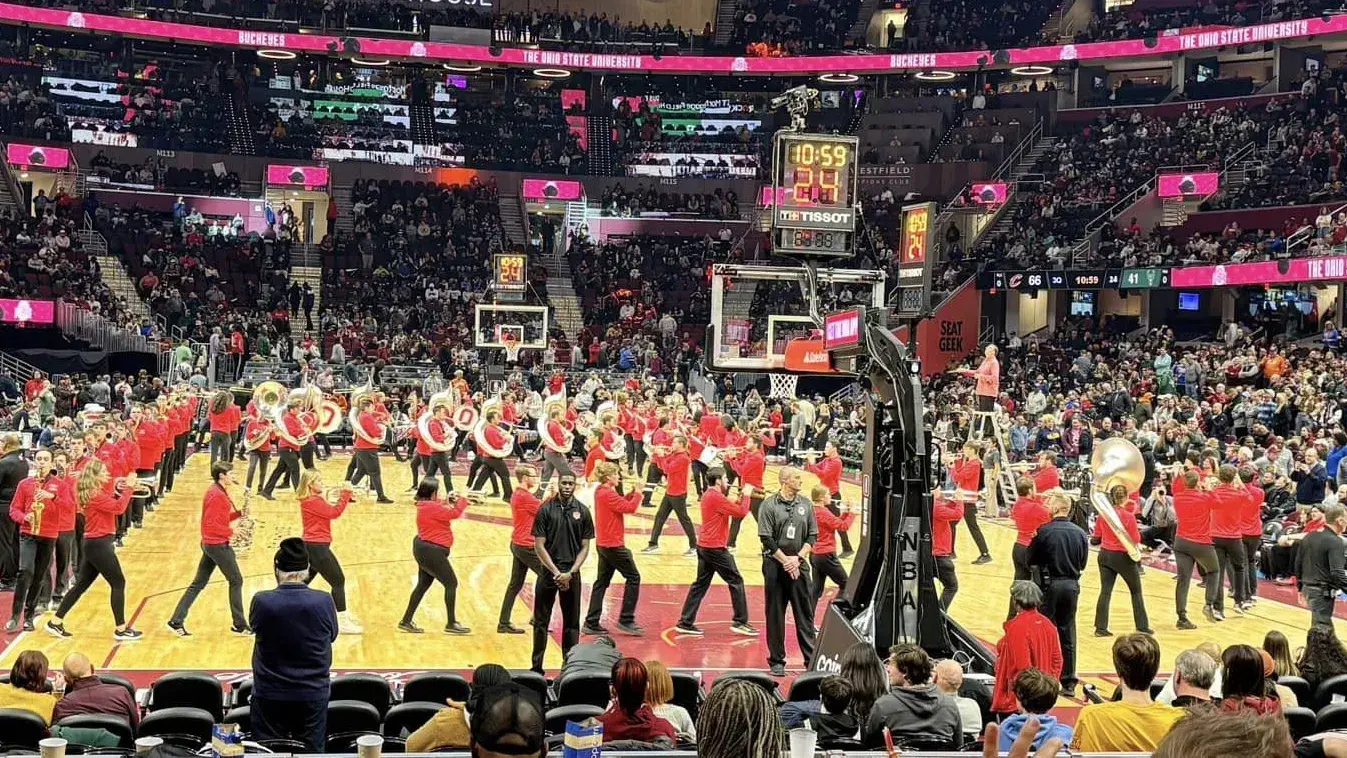 script ohio performed on a basketball court