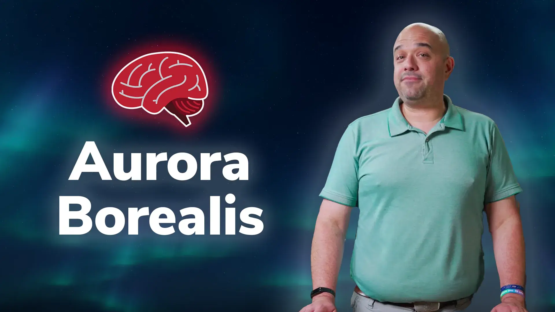 Wayne Schlingman, PhD with text reading Aurora Borealis