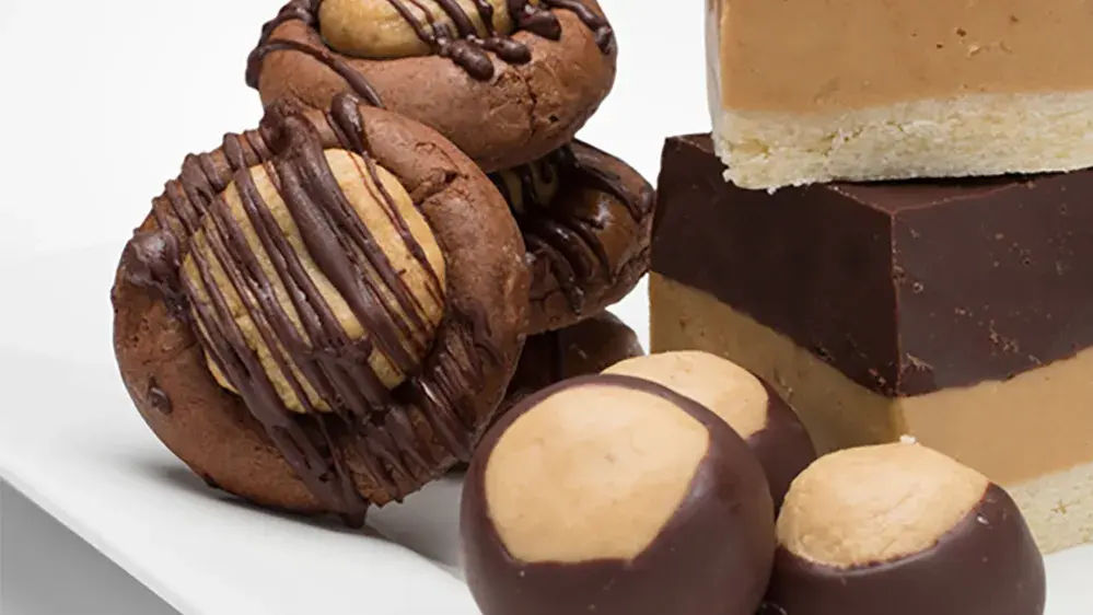 baked goods including cookies and candy buckeyes