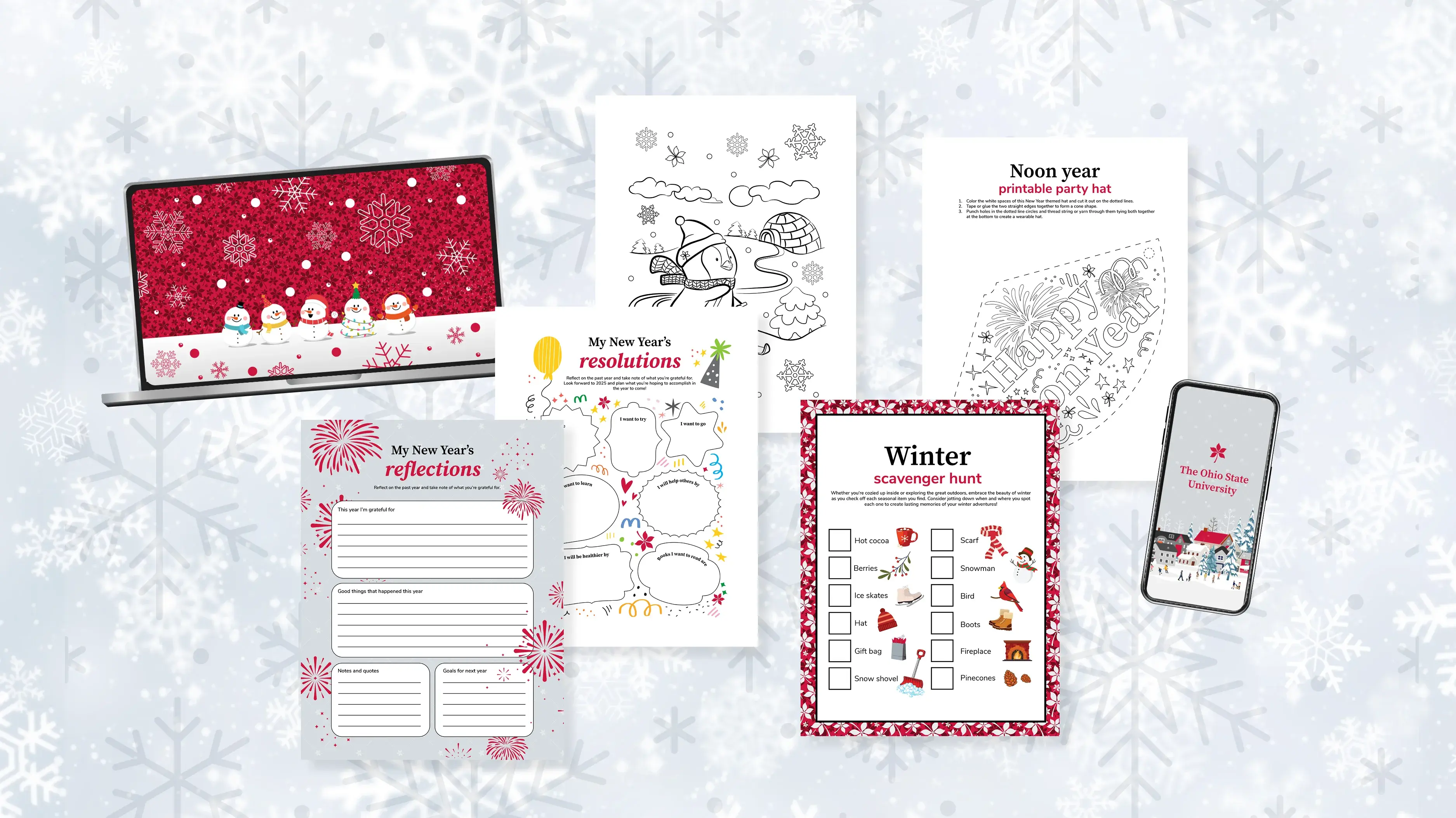 Winter Wonderland December Digital Download Bundle