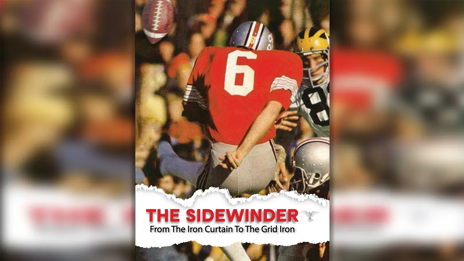 book cover featuring an ohio state football player and the words "the sidewinder"