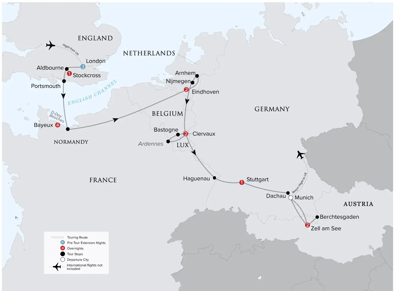 Map of the Easy Company tour