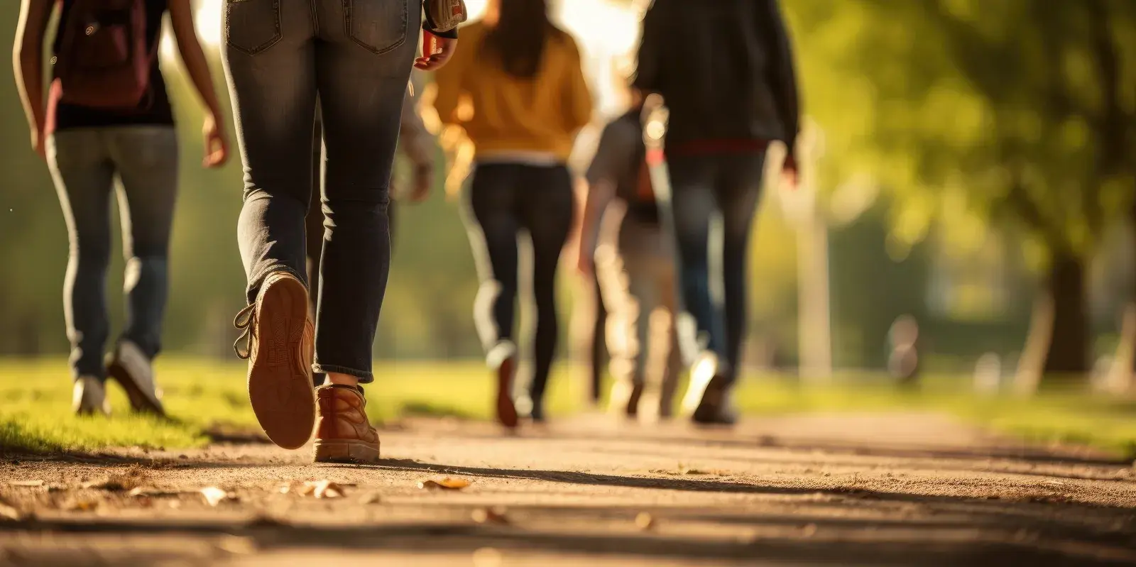 group walk in park