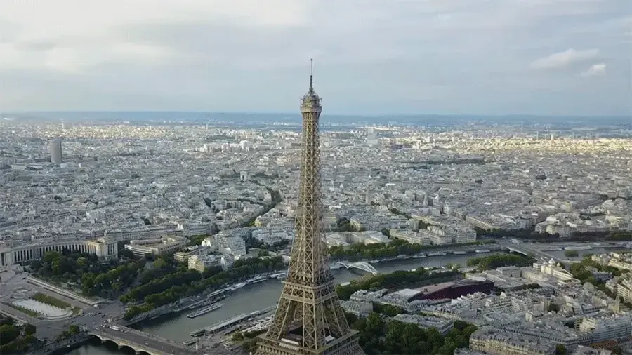 Aerial view of Paris