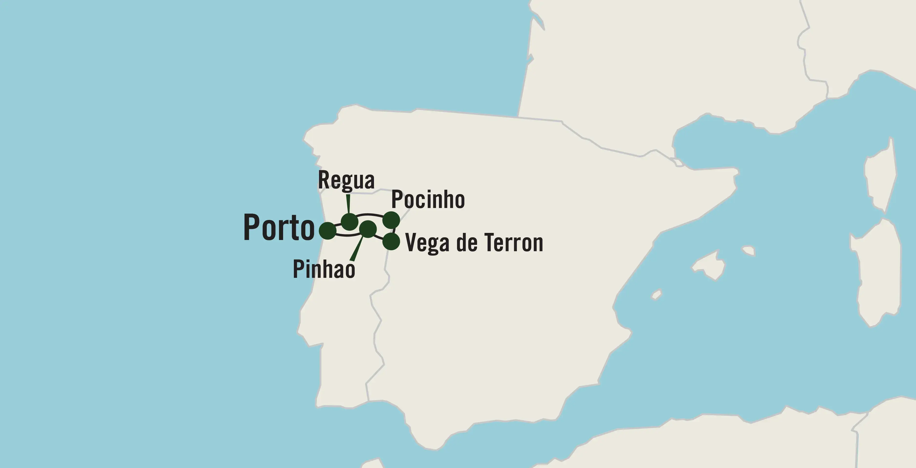 Map of the Delightful Douro and Solar Eclipse tour