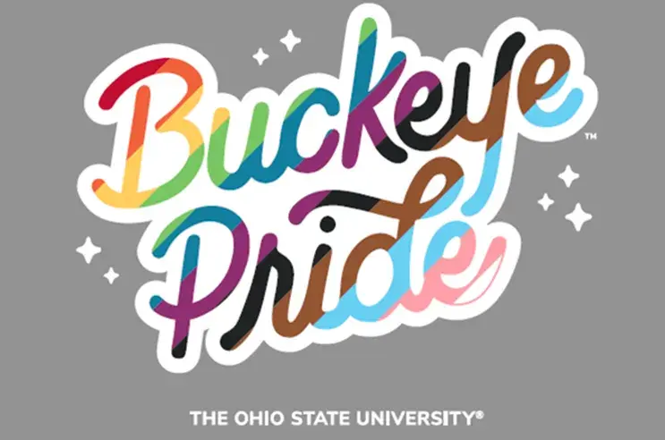 buckeye pride sign in rainbow color