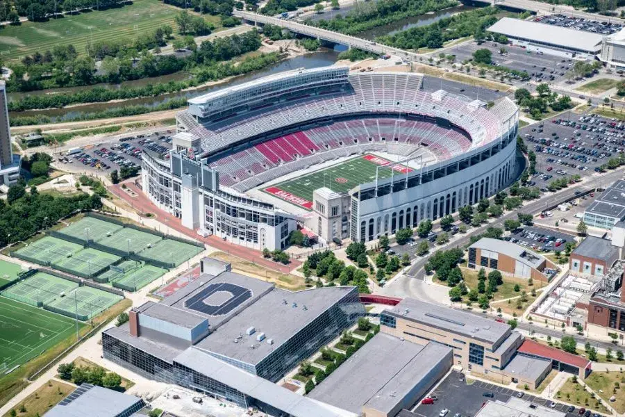 Aerial view of Ohio Stadium