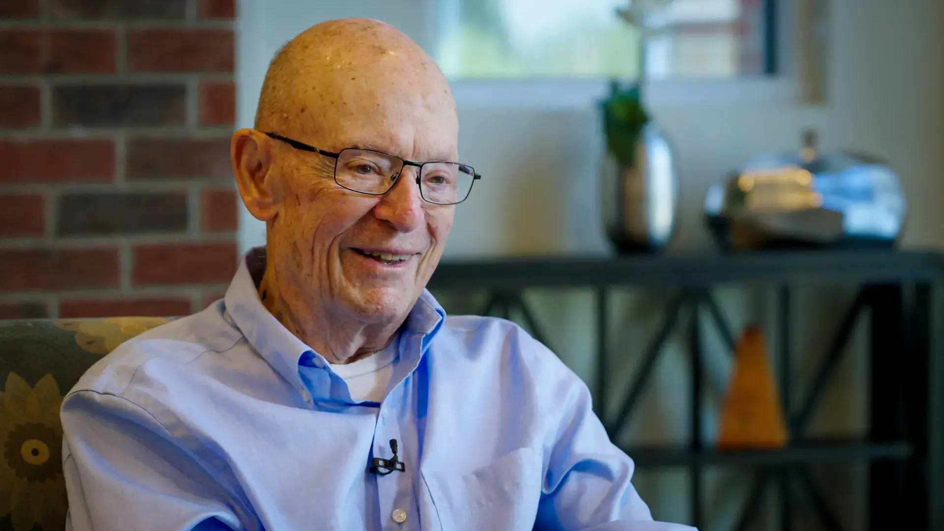 Dick Wood, WWII veteran, sits down for an interview.