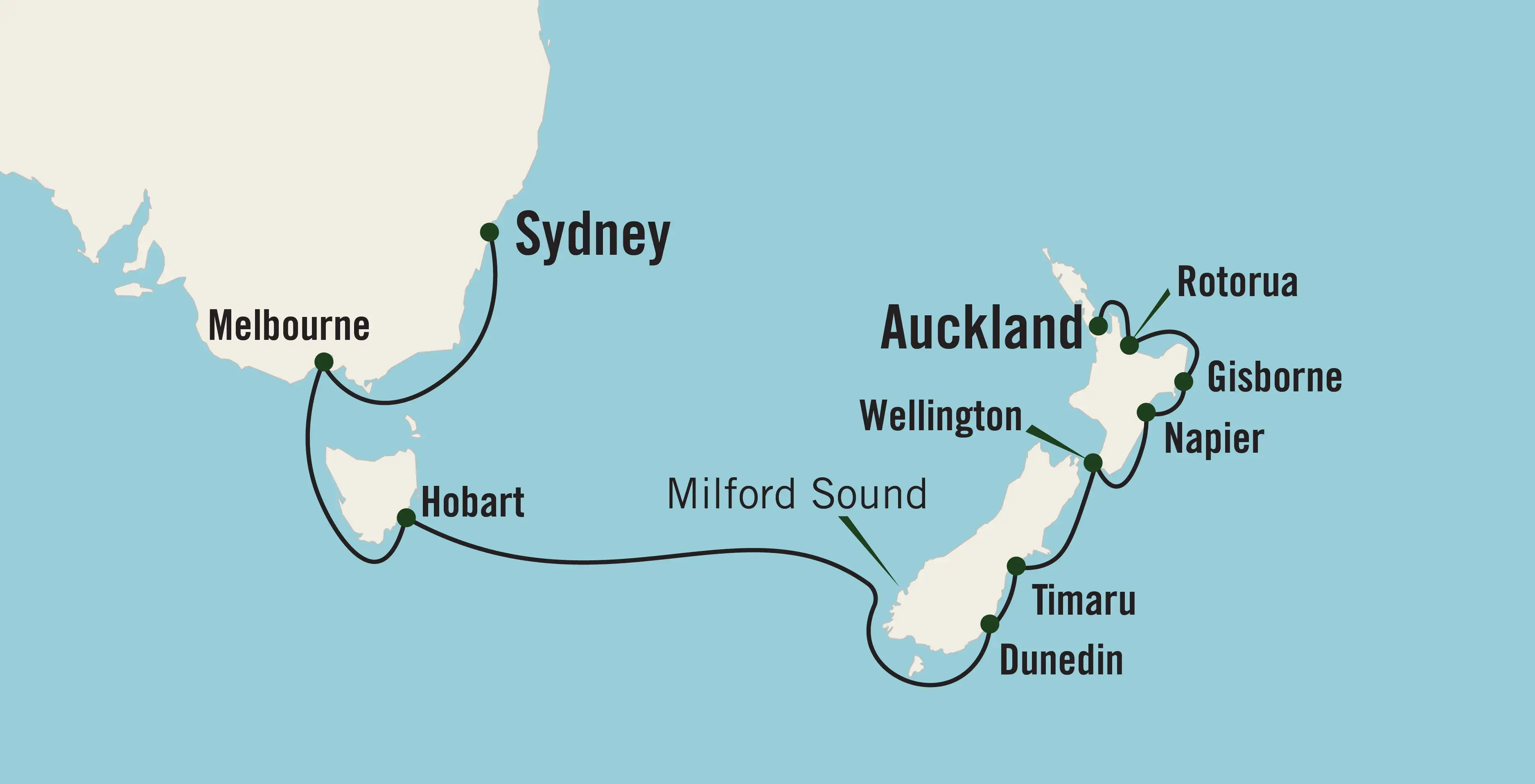 Map of Tasman Adventure.