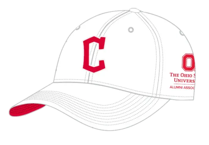 Co-branded Ohio State and Cleveland Guardians hat