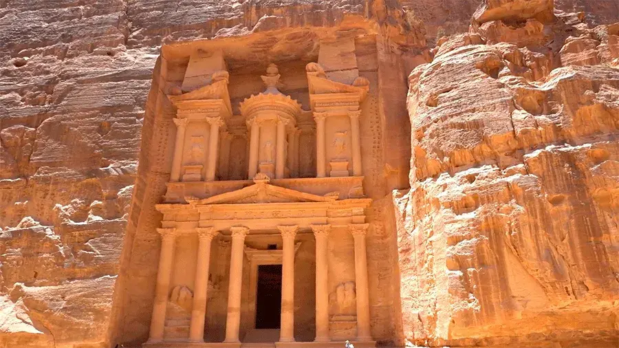 Close-up view of Petra