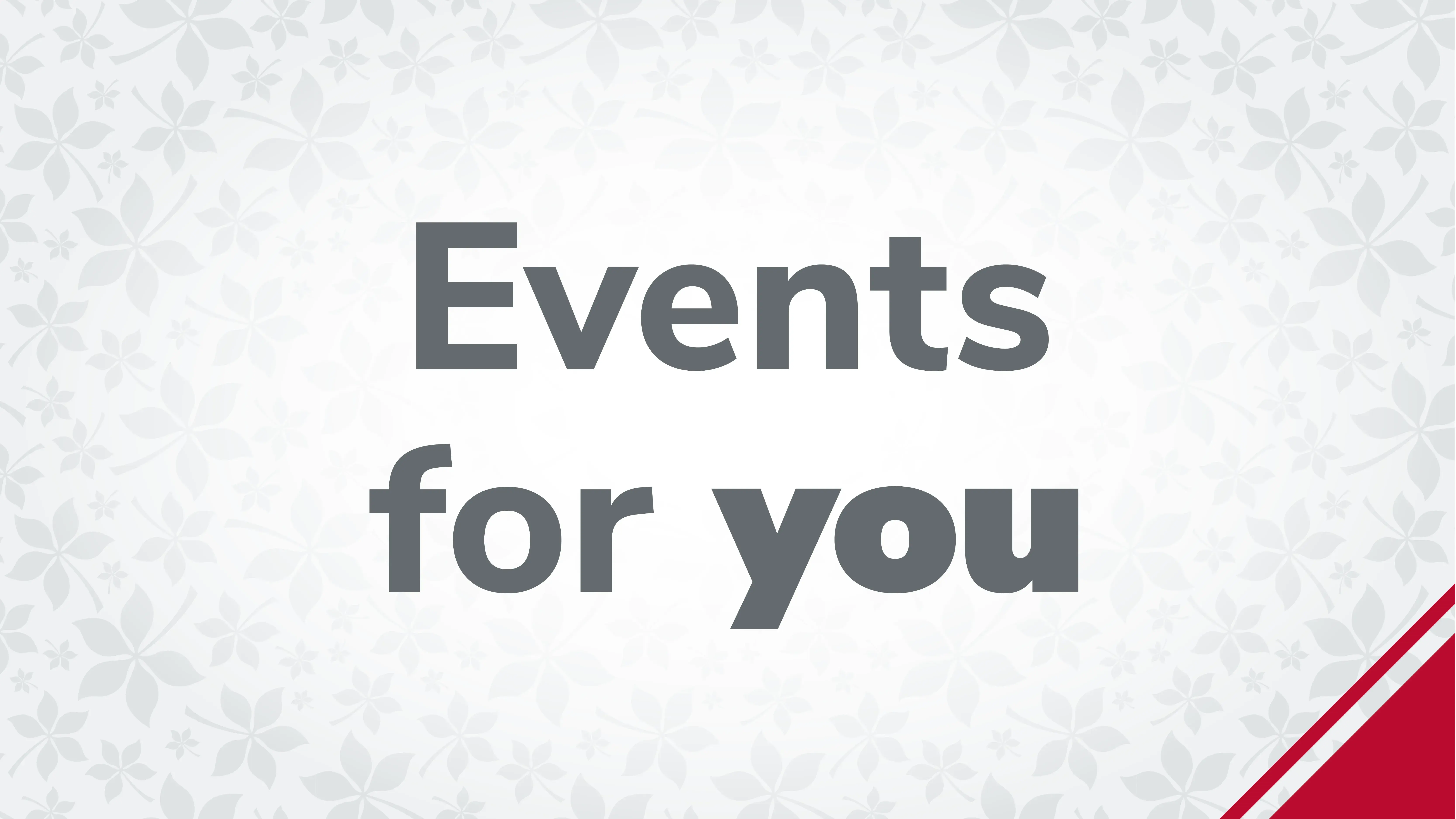 Events for you verbiage