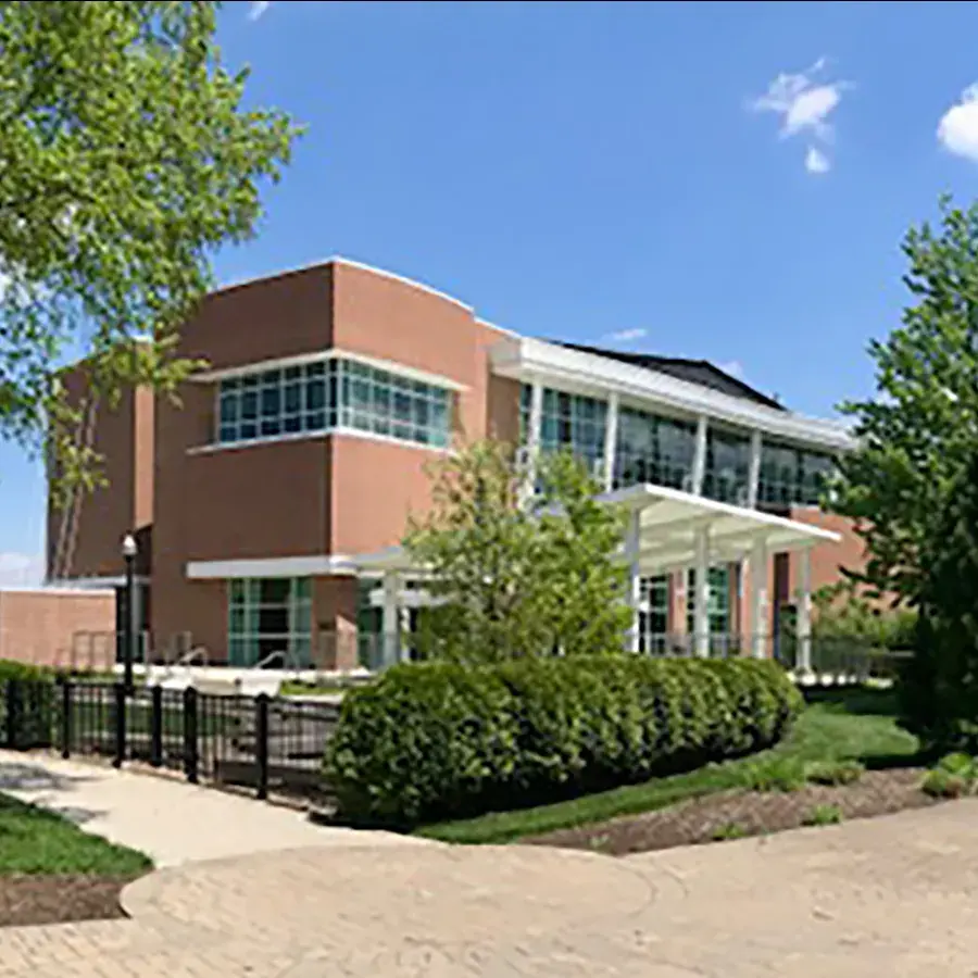 Exterior of the Longaberger Alumni HOuse