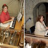 Donna Knisley, an Orton Hall bell ringer, poses in August 2003 and again in April 2007.