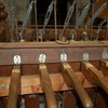 The levers still remain up in the bell tower.