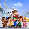 From left, Franklin, Lucy, Snoopy, Linus, Charlie Brown, Peppermint Patty and Sally revel in a snow day.