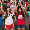 Students form an O-H-I-O during the annual Student Involvement Fair.