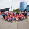 Ohio State students and staff pose in front of Next Generation Films.