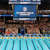 A photo of the pool at the U.S. Olympic Swimming Trials at the CenturyLink Center in Omaha, Neb.