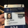 Cheyenne Meek's athlete identification badge for the U.S. Olympic Trials.