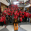 Faculty, staff and students join together for a group photo at a recent Ohio State Thanksgiving dinner.