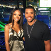 Ohio State alumna Zuri Hall and professional football player Russell Wilson.