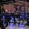Brittany Kiefer '07 directs workers building the Lorde concert tour stage at The Schotterstein Center in March 2018.