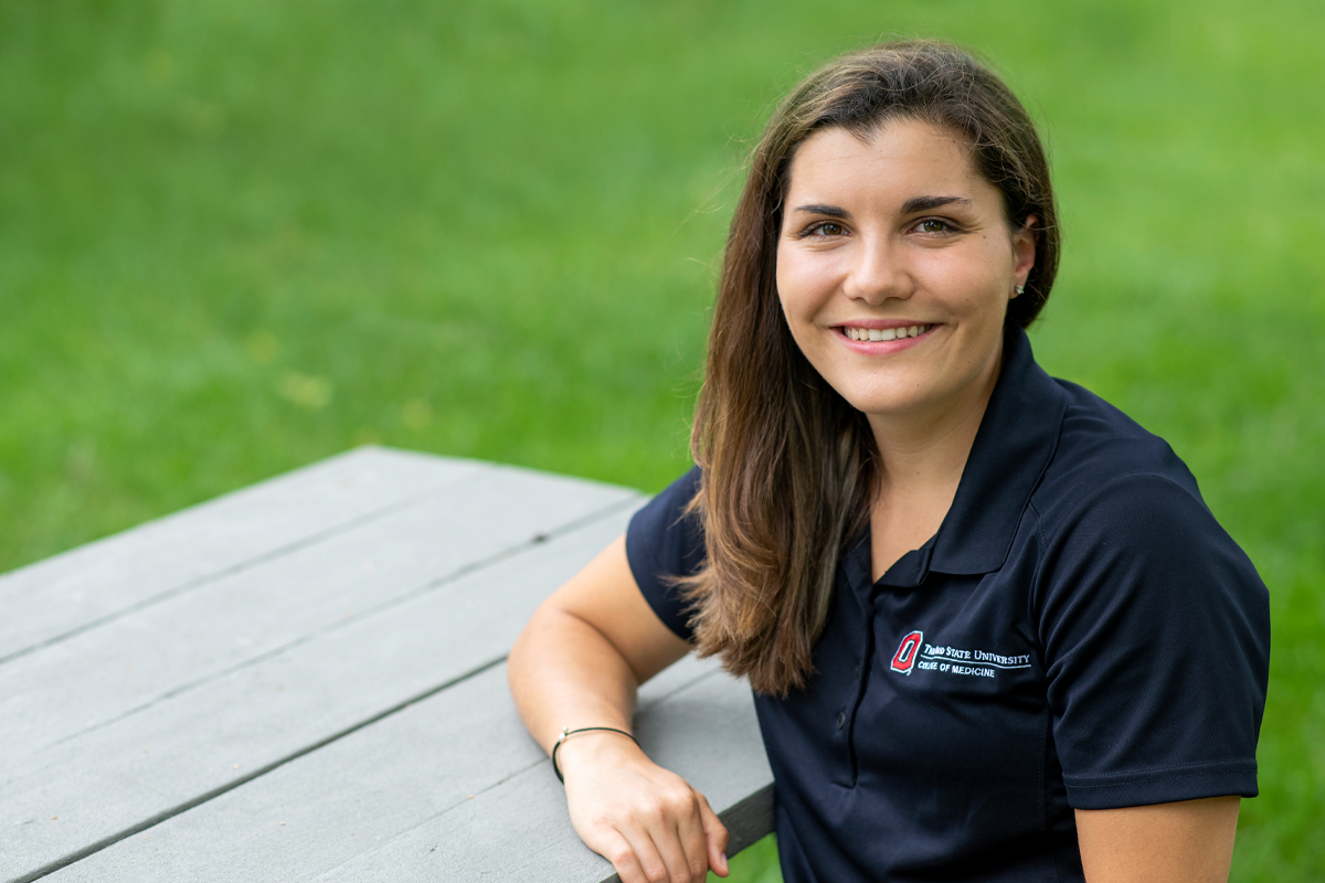 Ohio State doctoral student Angela Provenzano smiles for the camera.
