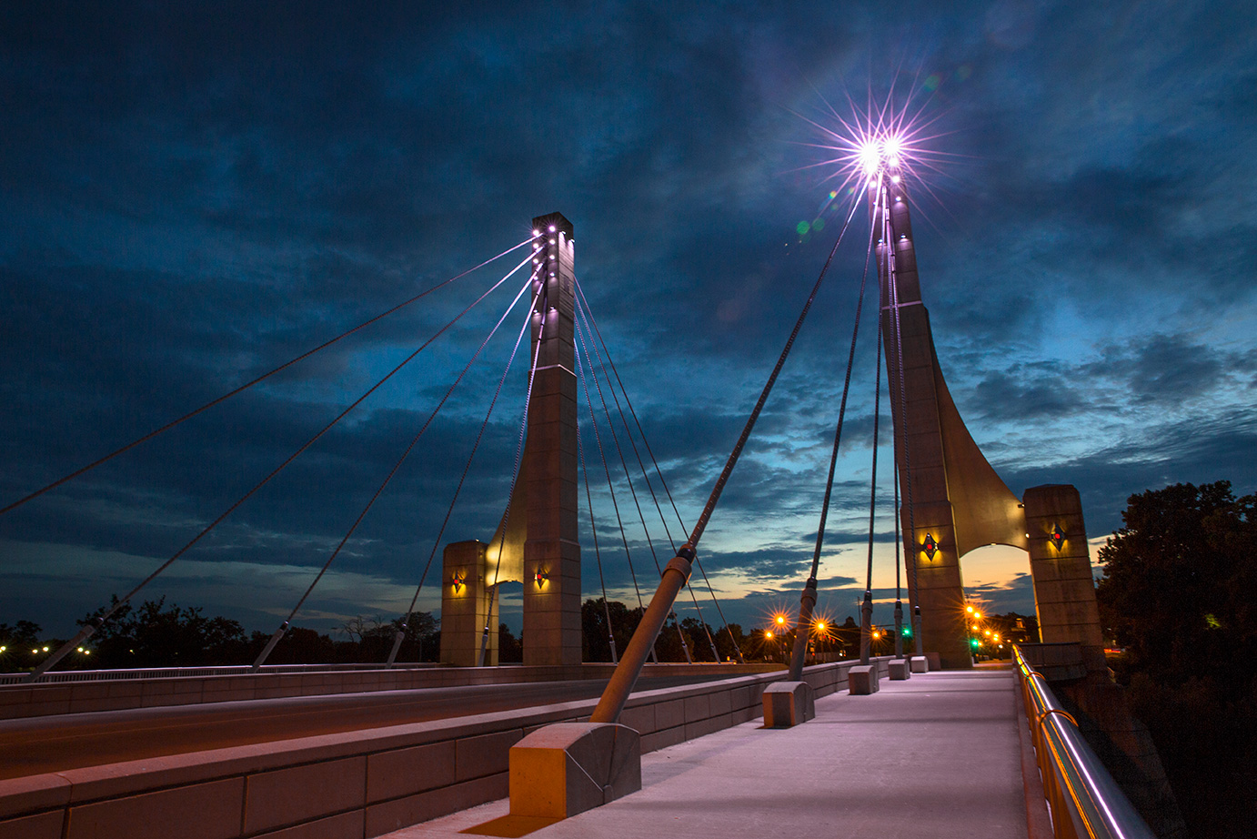 The Lane Ave. bridge (at night!) The Ohio State University