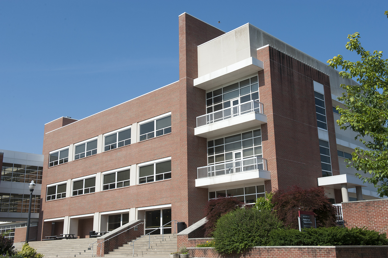 The Parker Food Science and Technology Building is home to the Parker Dairy Store. Photography by Jo McCulty.