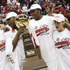 OSU women's basketball team with Big Ten trophy