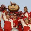 OSU cheerleaders and Brutus