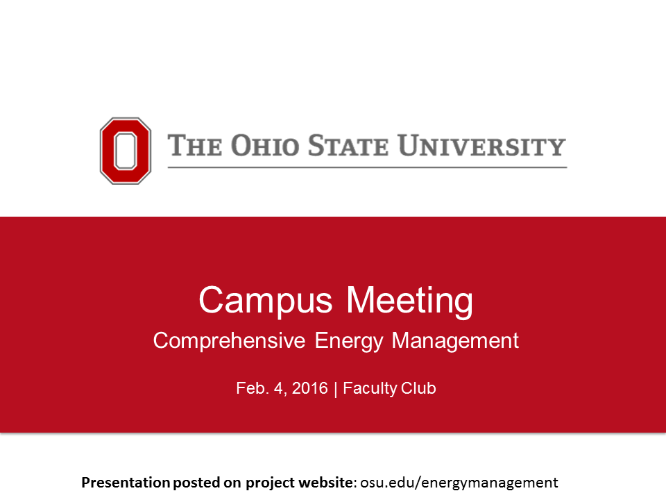 Presentation for Feb. 4 campus meetings on Comprehensive Energy Management Project