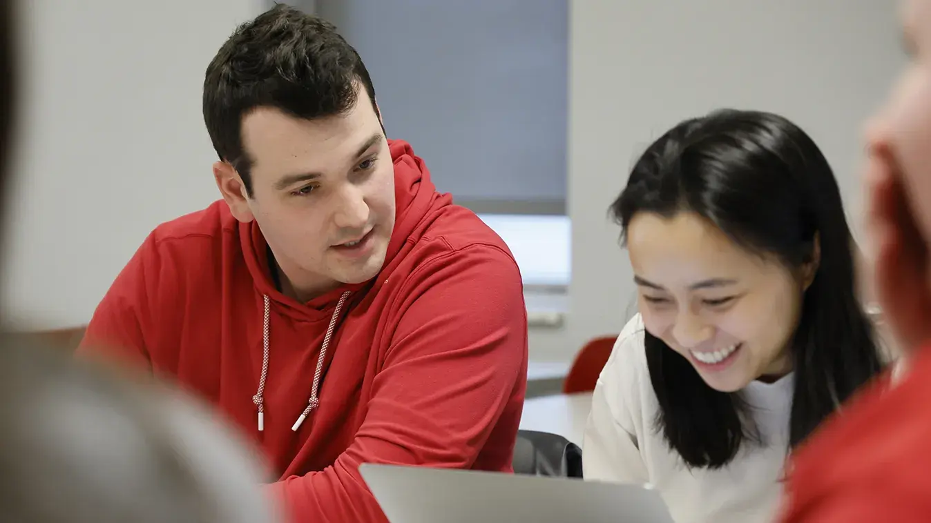 students working together in a classroom